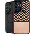 Rose Gold Chevron Split Galaxy S25 Kickstand Case