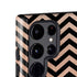 Rose Gold Chevron Split Galaxy S25 Ultra Impact Case