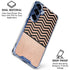 Rose Gold Chevron Split Galaxy S25 Plus Clear Case