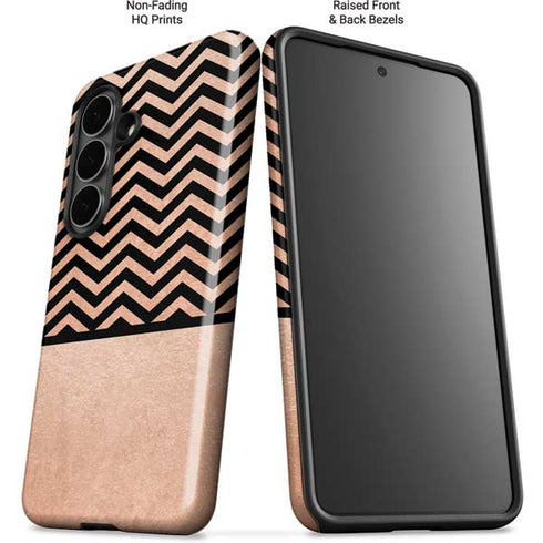Rose Gold Chevron Split Galaxy S26 Impact Case