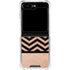 Rose Gold Chevron Split Galaxy Z Flip6 Clear Case