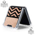 Rose Gold Chevron Split Galaxy Z Flip6 Clear Case