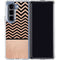 Rose Gold Chevron Split Galaxy Z Fold5 5G Clear Case