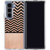Rose Gold Chevron Split Galaxy Z Fold5 5G Clear Case