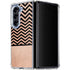 Rose Gold Chevron Split Galaxy Z Fold5 5G Clear Case