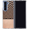 Rose Gold Chevron Split Galaxy Z Fold6 Clear Case
