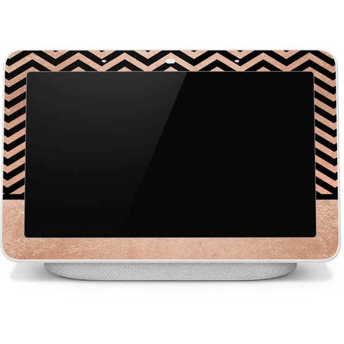 Rose Gold Chevron Split Google Home Hub Skin