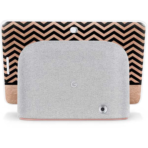 Rose Gold Chevron Split Google Home Hub Skin