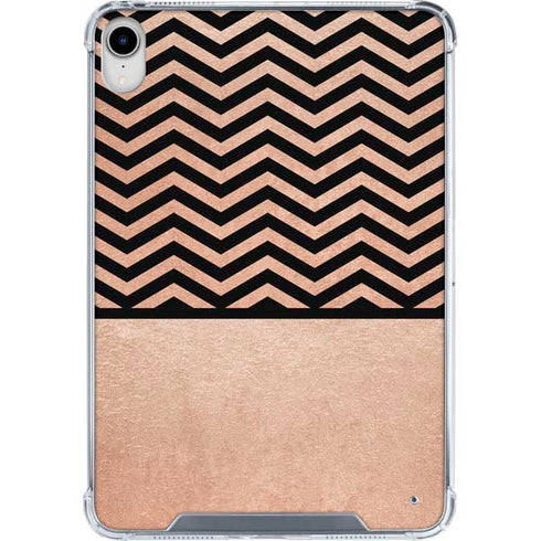 Rose Gold Chevron Split iPad 11th Gen (2025) Clear Case