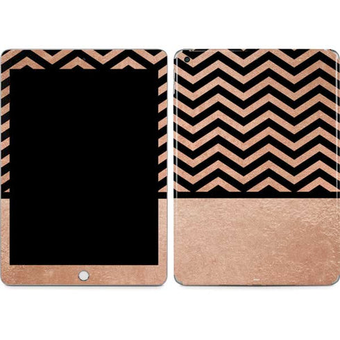 Rose Gold Chevron Split Apple iPad Skin