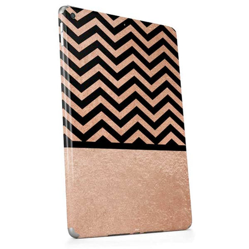 Rose Gold Chevron Split Apple iPad Skin