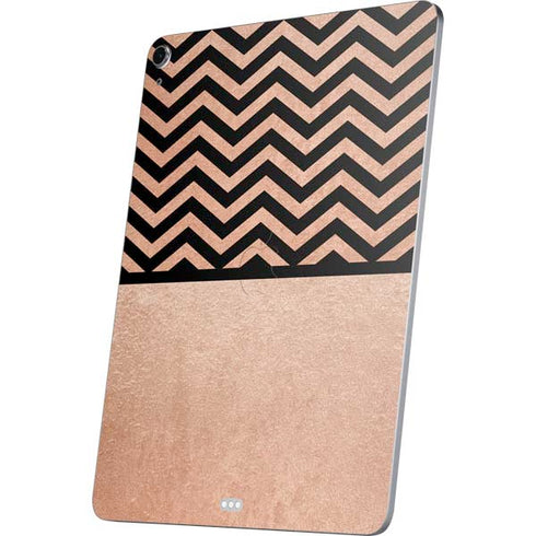 Rose Gold Chevron Split Apple iPad Air Skin