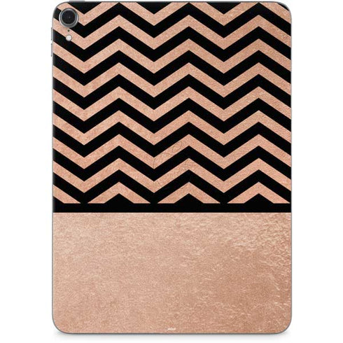 Rose Gold Chevron Split Apple iPad Pro Skin