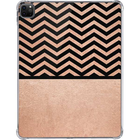 Rose Gold Chevron Split iPad Pro 11in (2024) Clear Case