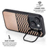 Rose Gold Chevron Split iPhone 15 Plus Kickstand Case