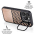 Rose Gold Chevron Split iPhone 15 Pro Max Kickstand Case