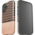 Rose Gold Chevron Split iPhone 16 Impact Case