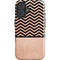 Rose Gold Chevron Split iPhone 16 Plus Impact Case