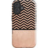 Rose Gold Chevron Split iPhone 16 Plus Impact Case