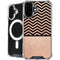 Rose Gold Chevron Split iPhone 16 Plus MagSafe Case