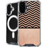 Rose Gold Chevron Split iPhone 16 Plus MagSafe Case