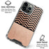 Rose Gold Chevron Split iPhone 16 Pro Clear Case