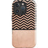Rose Gold Chevron Split iPhone 16 Pro Impact Case