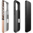Rose Gold Chevron Split iPhone 16 Pro Impact Case