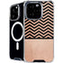 Rose Gold Chevron Split iPhone 16 Pro MagSafe Case