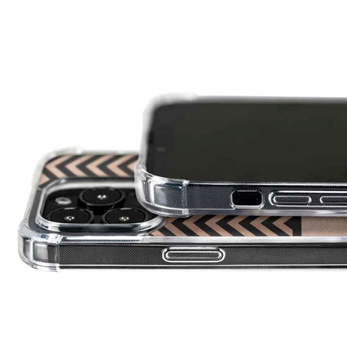 Rose Gold Chevron Split iPhone 16 Pro MagSafe Case