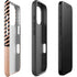 Rose Gold Chevron Split iPhone 16 Pro Max Impact Case