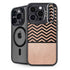 Rose Gold Chevron Split iPhone 16 Pro Max Kickstand Case