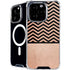 Rose Gold Chevron Split iPhone 16 Pro Max MagSafe Case