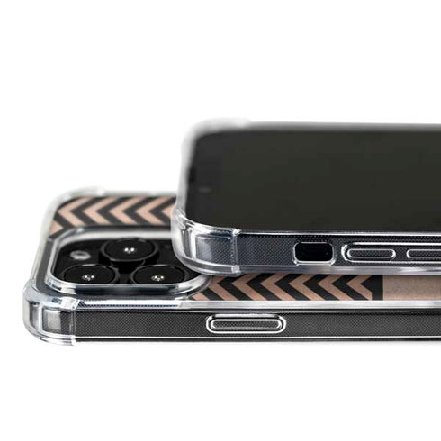 Rose Gold Chevron Split iPhone 16 Pro Max MagSafe Case