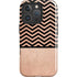 Rose Gold Chevron Split iPhone 16 Pro Max Magsafe Impact Case