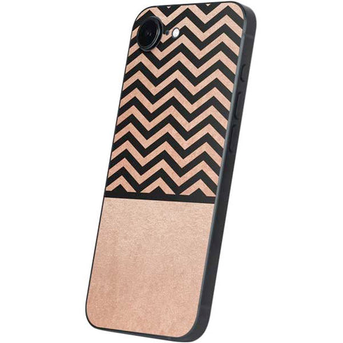 Rose Gold Chevron Split iPhone 16e Skin
