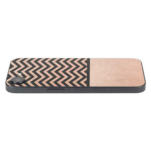 Rose Gold Chevron Split iPhone 16e Skin
