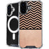 Rose Gold Chevron Split iPhone 17 MagSafe Case