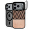 Rose Gold Chevron Split iPhone 18 Pro Kickstand Case