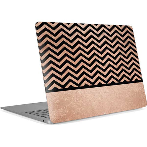 Rose Gold Chevron Split Apple MacBook Air Skin