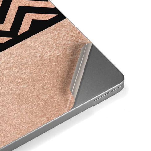 Rose Gold Chevron Split Apple MacBook Pro 14-inch Skin