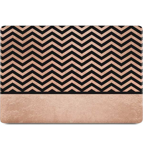 Rose Gold Chevron Split MacBook Skins