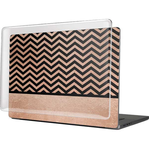 Rose Gold Chevron Split MacBook Cases