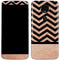 Rose Gold Chevron Split Moto E5 Plus Skin