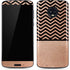 Rose Gold Chevron Split Moto G6 Skin