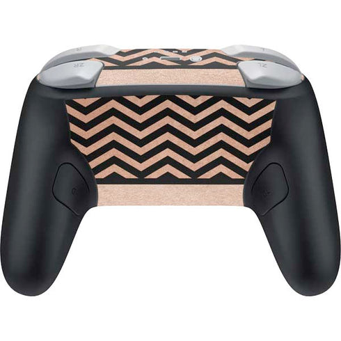 Rose Gold Chevron Split Nintendo Switch 2 (2025) Pro Controller Skin