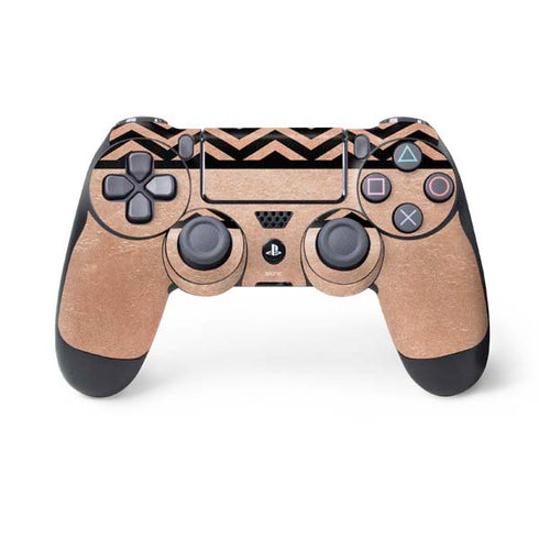 Rose Gold Chevron Split PlayStation PS4 Skins