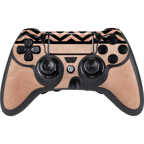 Rose Gold Chevron Split PlayStation PS4 Skins