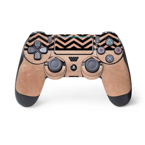 Rose Gold Chevron Split PlayStation PS4 Skins