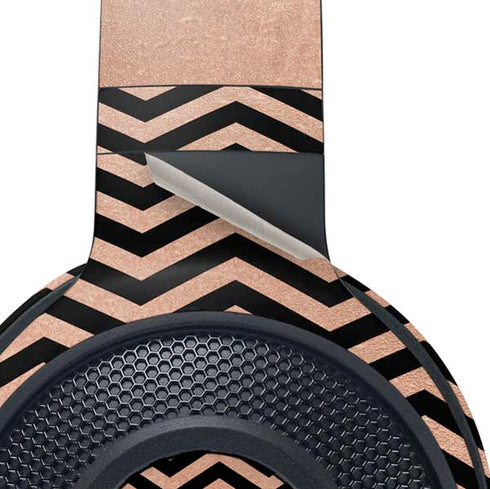 Rose Gold Chevron Split Razer Kraken X Skin